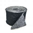 Filzband 15cm zweifarbig grau-hellgrau