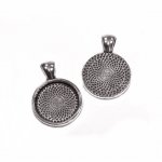 Anhänger für Cabochon 18mm silber