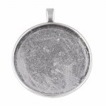 Anhänger für Cabochon 40mm altsilber