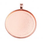 Anhänger für Cabochon 40mm roségold