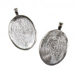 Anhänger für Cabochon 18x25mm silber