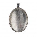 Anhänger für Cabochon 30x40mm silber MIT Cabochon