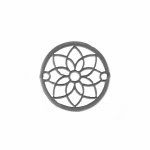 Metallverbinder Blume 20mm silber