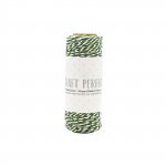 Bäckergarn 2mm avocado-weiß (1m)