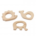 Beissringe Holz Elefant/Wal/Igel 5-8cm