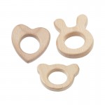 Beissringe Holz Herz/Hase/Bär 5-6cm
