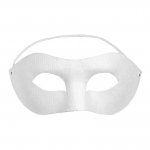 Halbmaske 21,5cm weiß Kunststoff