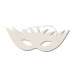 Halbmaske 27cm weiß Papier