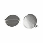 Broschennadel 25mm silber rund