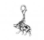 Anhänger Wildschwein 3D 20mm silber