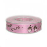 Dekoband 25mm First Steps rosa 1m
