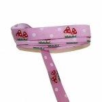 Webband 15mm Pilze rosa