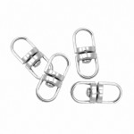 Zwischenstück drehbar für Schlüsselanhänger 20mm silber