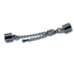 Endkappen + Karabiner + Kette 7mm silber