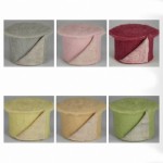 Filzband 15cm zweifarbig Franzi Fransenkante grau