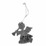 Filzanhänger 8cm Engel grau