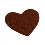 Applikation Filzherzen 6cm braun 4 Stück