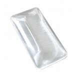 Glascabochon transparent rechteckig 19x38mm