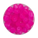 Glasperle gefrostet 6mm dunkelpink