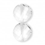 Glasschliffperle rund 18mm kristall