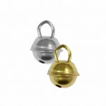 Metallglöckchen 09mm silber/gold 100 Stück