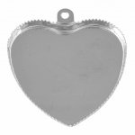 Anhänger für Cabochon 30mm Herz silber