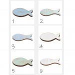 Streuteile Fische 45-60mm diverse Farben 5 Stück