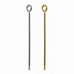 Ösenstifte 40mm silber/gold mit Gewinde 1 Stück