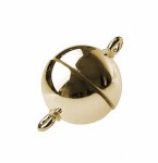 Kugel-Magnetverschluss 15mm gold glänzend
