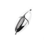 Oliven-Magnetverschluss 17mm silber glänzend