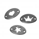 Metallverbinder diverse Motive 19mm silber