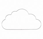 Drahtwolke silber 32cm