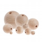 Holzkugeln MIT Bohrung 8mm - 50mm Großpackungen