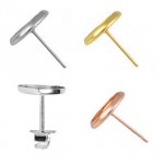 Ohrstecker 10mm diverse Farben/Materialien