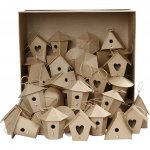Papp-Art Vogelhäuschen 7cm diverse Formen