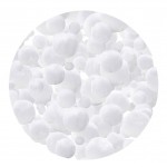 Pompons 10-40mm Weiß-Mix 100 Stück