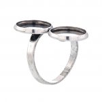 Ringschiene 12+12mm altsilber