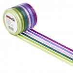 Satinband 6mm grün bis violett 25m