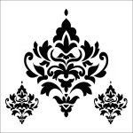 Schablone 30x30cm Damask