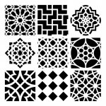 Schablone 30x30cm spanische Fliesen