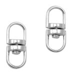 Zwischenstück drehbar für Schlüsselanhänger 16mm silber