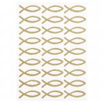 Glitzer-Sticker Fische gold