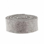 Filzband 7,5cm UNI hellgrau meliert 1m