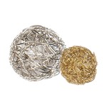 Wickelperle rund 15-22mm silber / gold